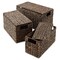 3-Piece Hyacinth Nesting Basket Set, Stacking Storage Wicker Bins with Lids